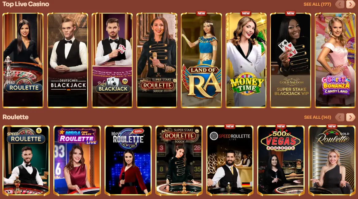 spinninen casino live